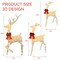 Outdoor Christmas Reindeer Holiday Yard Decoration with Warm LED Lights Easy Assembly